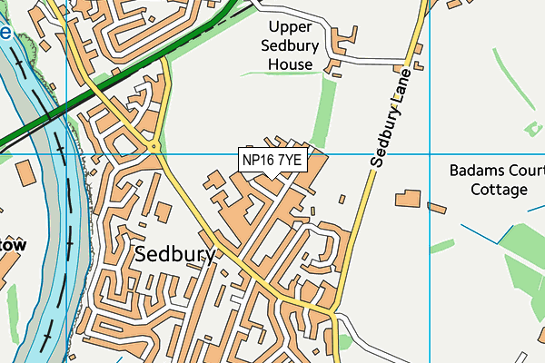 NP16 7YE map - OS VectorMap District (Ordnance Survey)