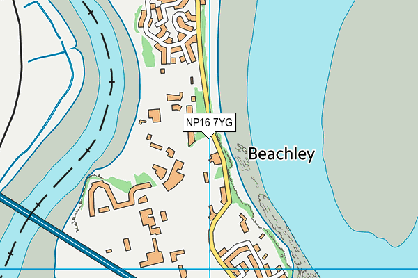 NP16 7YG map - OS VectorMap District (Ordnance Survey)