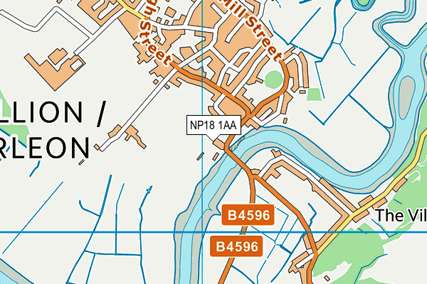 NP18 1AA map - OS VectorMap District (Ordnance Survey)