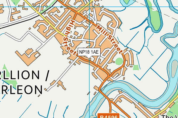 NP18 1AE map - OS VectorMap District (Ordnance Survey)