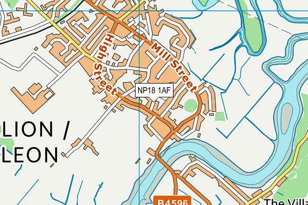 NP18 1AF map - OS VectorMap District (Ordnance Survey)