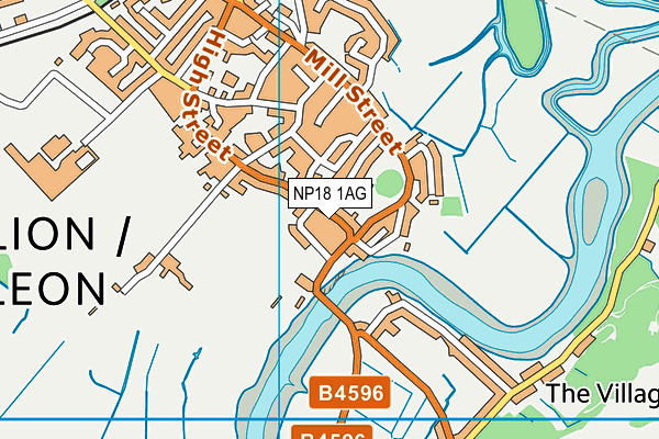 NP18 1AG map - OS VectorMap District (Ordnance Survey)