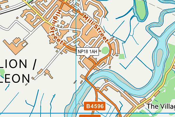 NP18 1AH map - OS VectorMap District (Ordnance Survey)