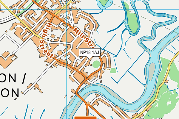 NP18 1AJ map - OS VectorMap District (Ordnance Survey)