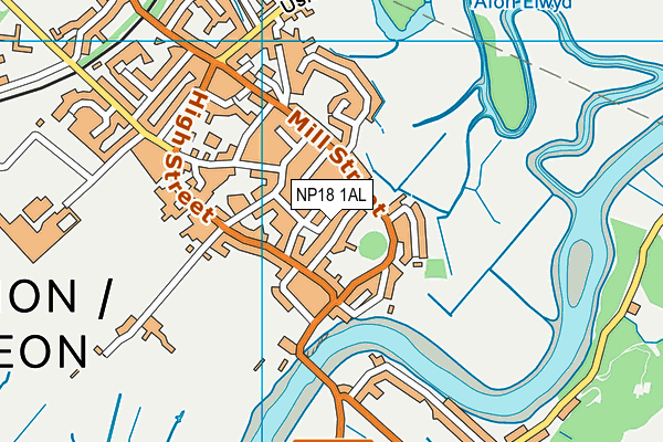 NP18 1AL map - OS VectorMap District (Ordnance Survey)