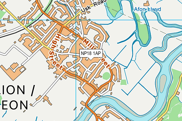 NP18 1AP map - OS VectorMap District (Ordnance Survey)