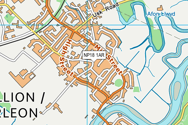 NP18 1AR map - OS VectorMap District (Ordnance Survey)