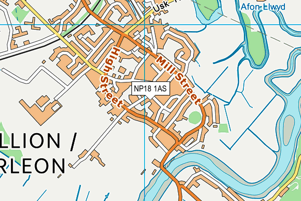 NP18 1AS map - OS VectorMap District (Ordnance Survey)
