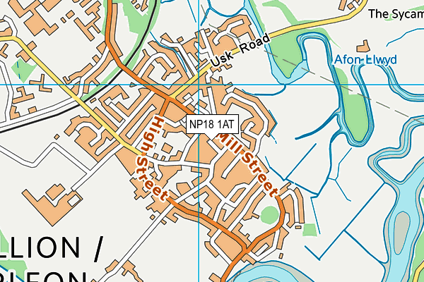 NP18 1AT map - OS VectorMap District (Ordnance Survey)
