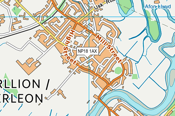 NP18 1AX map - OS VectorMap District (Ordnance Survey)