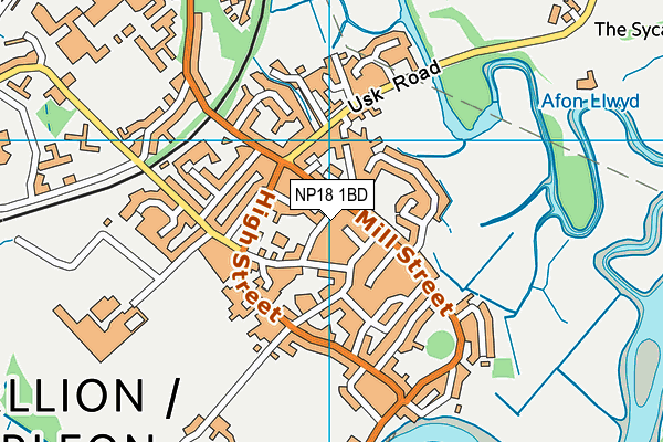NP18 1BD map - OS VectorMap District (Ordnance Survey)