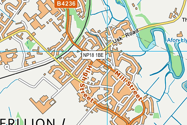 NP18 1BE map - OS VectorMap District (Ordnance Survey)