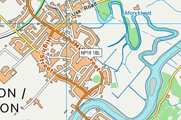 NP18 1BL map - OS VectorMap District (Ordnance Survey)