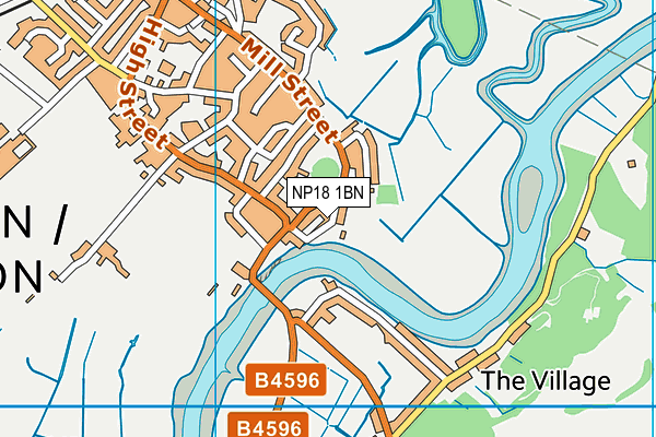 NP18 1BN map - OS VectorMap District (Ordnance Survey)