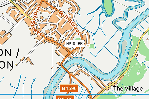 NP18 1BR map - OS VectorMap District (Ordnance Survey)