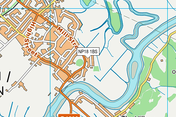 NP18 1BS map - OS VectorMap District (Ordnance Survey)
