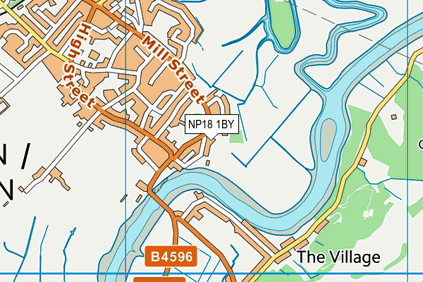 NP18 1BY map - OS VectorMap District (Ordnance Survey)
