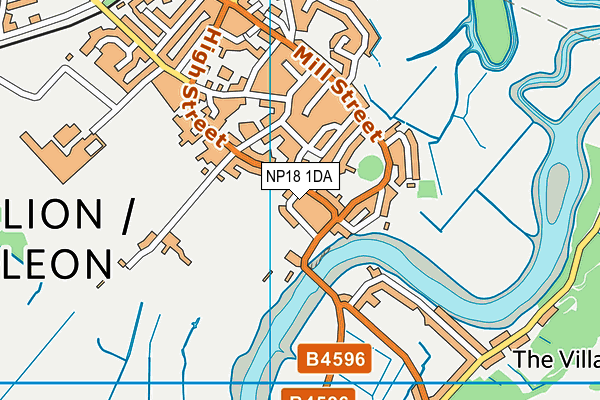 NP18 1DA map - OS VectorMap District (Ordnance Survey)