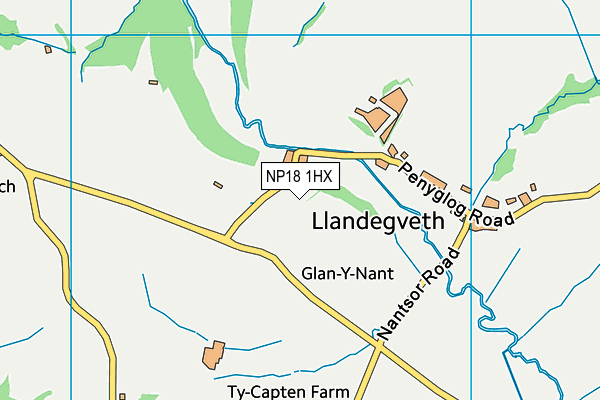 NP18 1HX map - OS VectorMap District (Ordnance Survey)