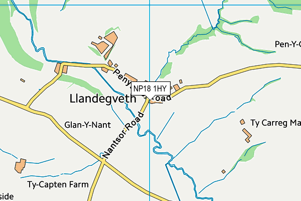 NP18 1HY map - OS VectorMap District (Ordnance Survey)
