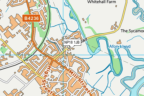 NP18 1JB map - OS VectorMap District (Ordnance Survey)