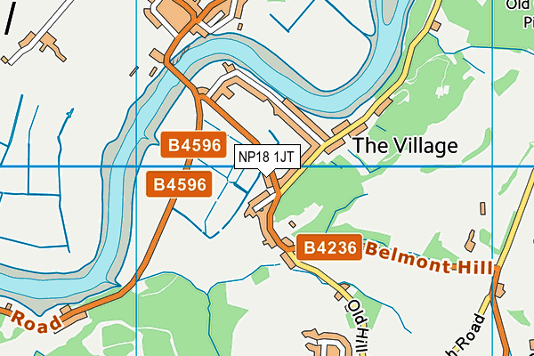 NP18 1JT map - OS VectorMap District (Ordnance Survey)