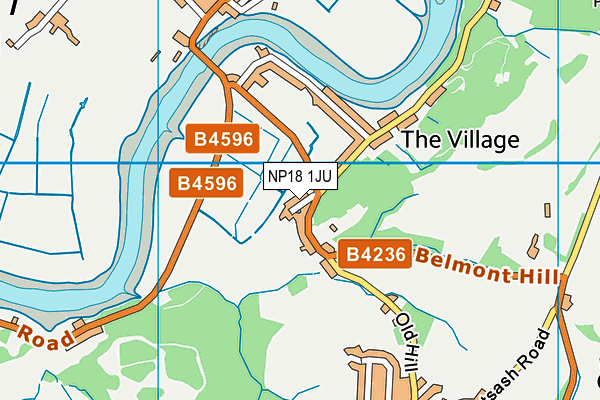 NP18 1JU map - OS VectorMap District (Ordnance Survey)