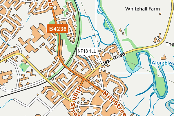 NP18 1LL map - OS VectorMap District (Ordnance Survey)