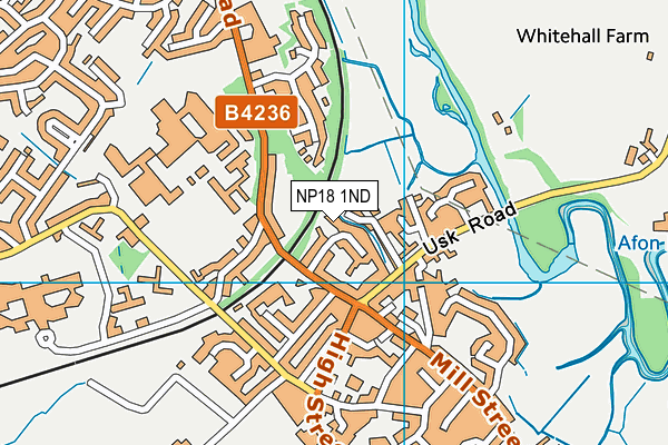 NP18 1ND map - OS VectorMap District (Ordnance Survey)