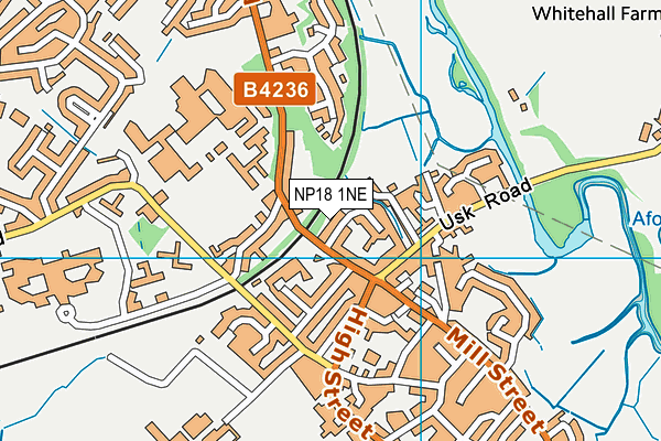 NP18 1NE map - OS VectorMap District (Ordnance Survey)