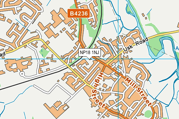 NP18 1NJ map - OS VectorMap District (Ordnance Survey)