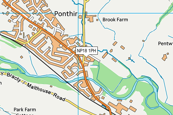 NP18 1PH map - OS VectorMap District (Ordnance Survey)