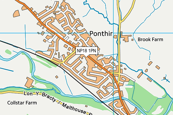 NP18 1PN map - OS VectorMap District (Ordnance Survey)