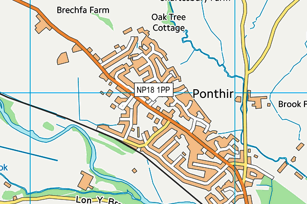NP18 1PP map - OS VectorMap District (Ordnance Survey)
