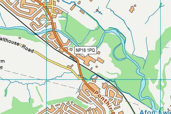 NP18 1PQ map - OS VectorMap District (Ordnance Survey)