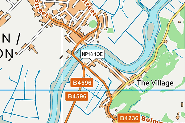 NP18 1QE map - OS VectorMap District (Ordnance Survey)