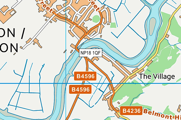 NP18 1QF map - OS VectorMap District (Ordnance Survey)