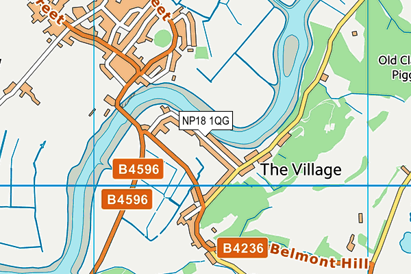 NP18 1QG map - OS VectorMap District (Ordnance Survey)