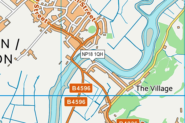 NP18 1QH map - OS VectorMap District (Ordnance Survey)