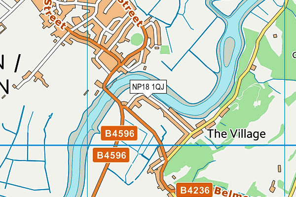 NP18 1QJ map - OS VectorMap District (Ordnance Survey)