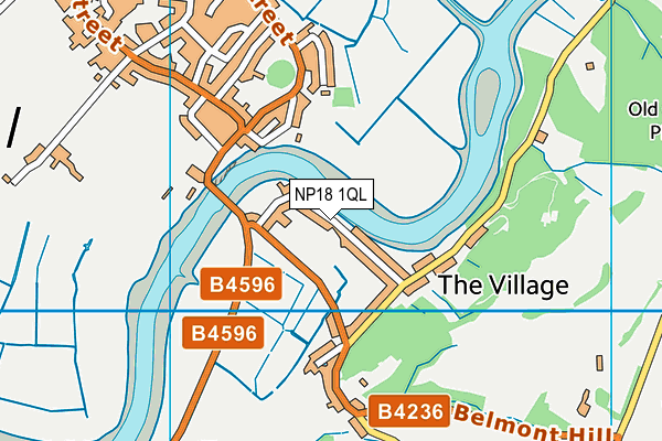 NP18 1QL map - OS VectorMap District (Ordnance Survey)