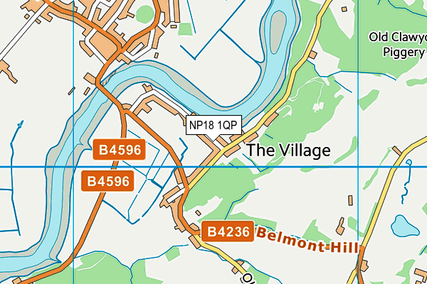 NP18 1QP map - OS VectorMap District (Ordnance Survey)
