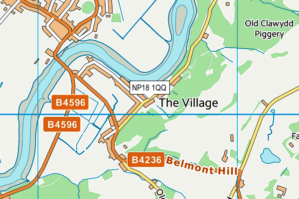 NP18 1QQ map - OS VectorMap District (Ordnance Survey)