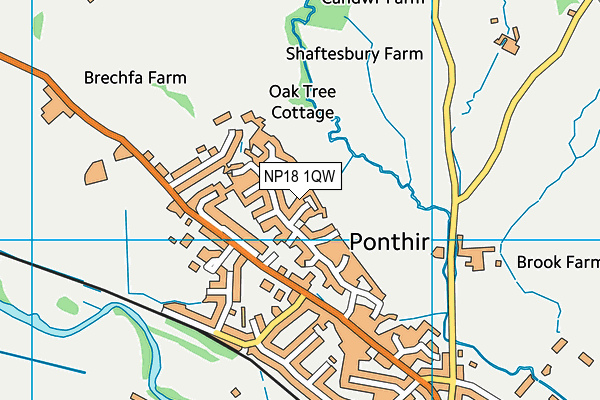 Map of LLANTHEWY CARE SERVICES LTD. at district scale