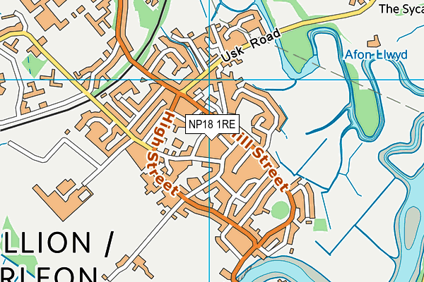 NP18 1RE map - OS VectorMap District (Ordnance Survey)