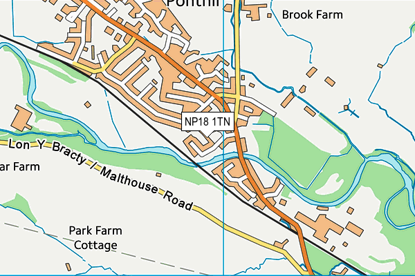 NP18 1TN map - OS VectorMap District (Ordnance Survey)