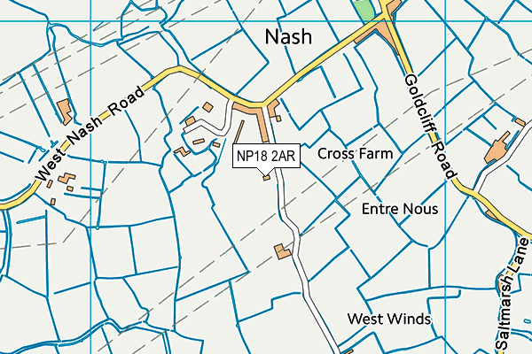 NP18 2AR map - OS VectorMap District (Ordnance Survey)
