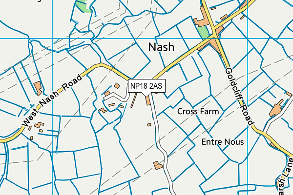 NP18 2AS map - OS VectorMap District (Ordnance Survey)