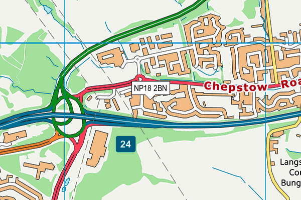 NP18 2BN map - OS VectorMap District (Ordnance Survey)