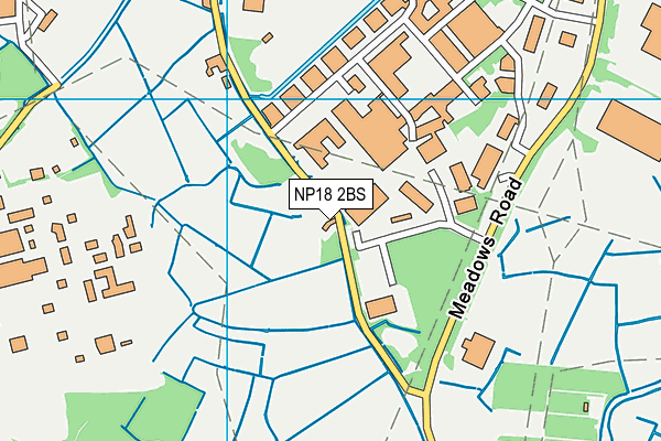 NP18 2BS map - OS VectorMap District (Ordnance Survey)